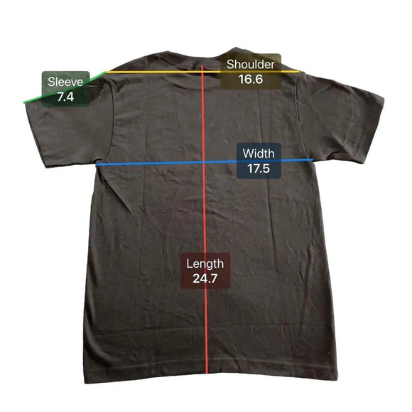 Earth Rhythm Men's Black Graphic Print Crew Neck Short Sleeve T-Shirt Size Small - Picture 4 of 4